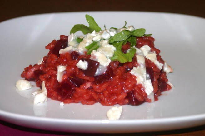 Risotto mit Roter Bete und Ziegenkäse