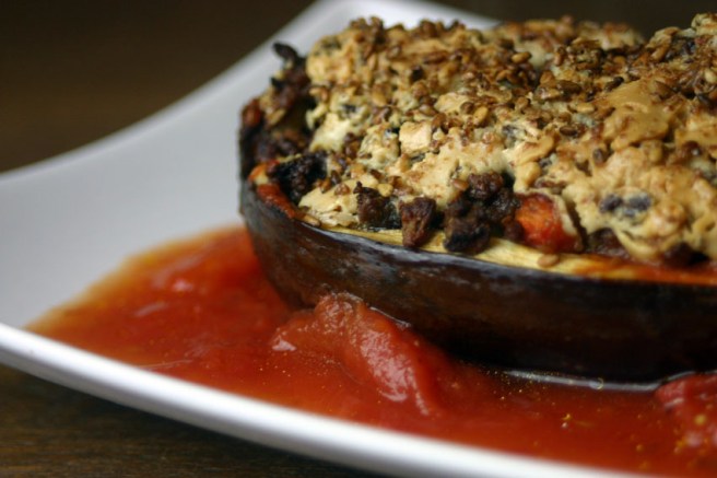 Vegane Aubergine aus dem Ofen