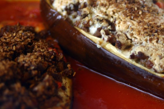 Vegane Aubergine aus dem Ofen