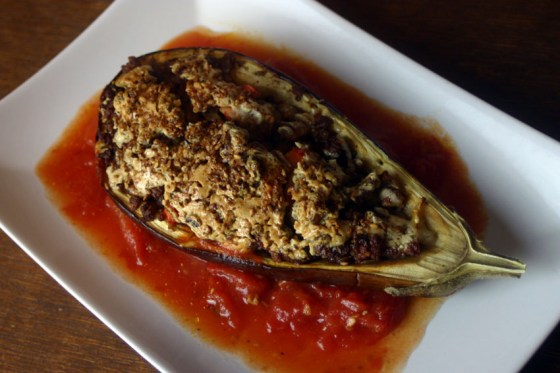 Vegane Aubergine aus dem Ofen