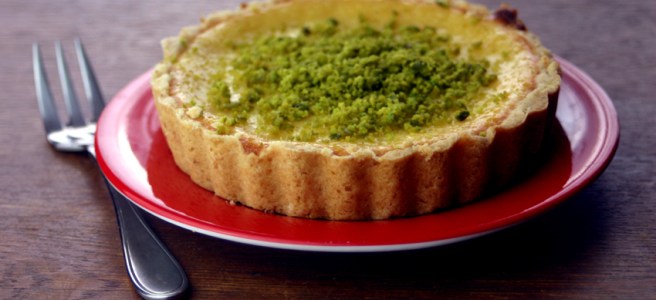 veganer Limetten-Käsekuchen