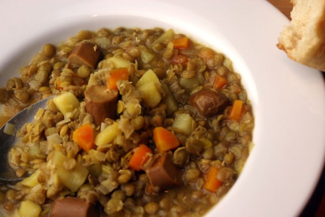 veganer Linseneintopf