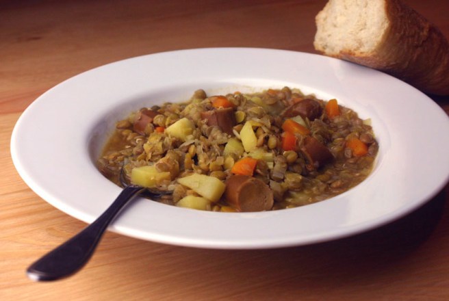 veganer Linseneintopf