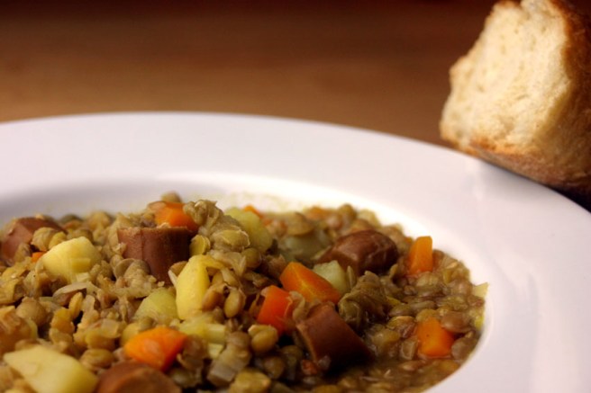 veganer Linseneintopf