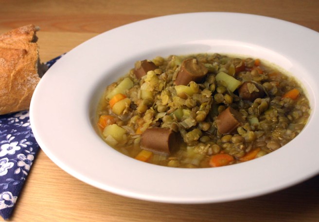 veganer Linseneintopf