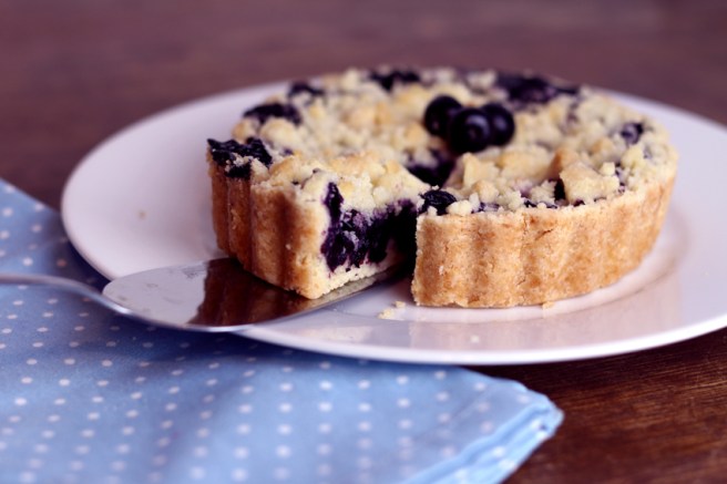 Vegane Blaubeertarte