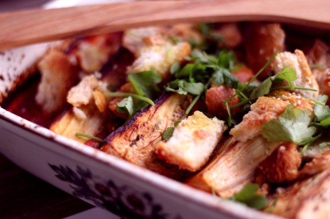 Aubergine aus dem Ofen vegan