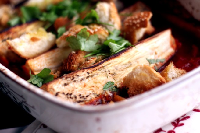 Aubergine aus dem Ofen vegan