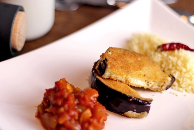 Vegan panieren Aubergine Ras el Hanout