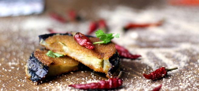 Vegan panieren Aubergine Ras el Hanout