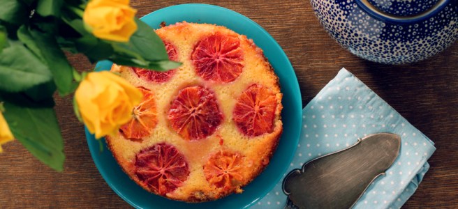 Upside Down Blutorangen-Tarte