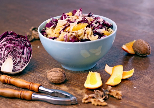 Radicchio-Pasta mit Orange