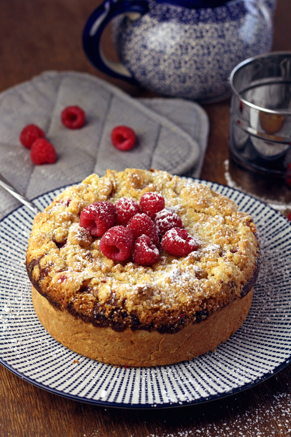 Himbeer-Käsekuchen mit Streuseln